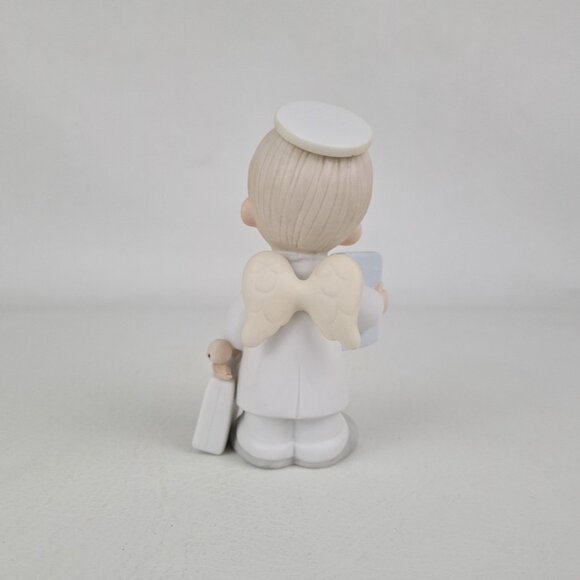 Enesco Precious Moments E-0512 "Its A Perfect Boy" Porcelain Figurine Vntg - Picture 3 of 6